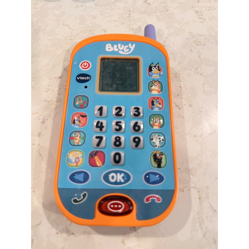 VTech‎ Bluey Ring Ring Phone Orange Blue Educational Interactive Toy VT22481 - Picture 3 of 5